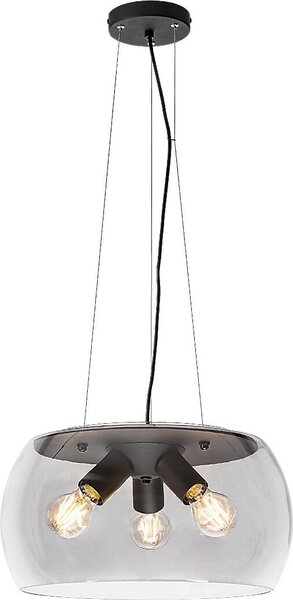 Lampada a sospensione moderna E27 3x40W colore nero 3190 Ursula Rabalux