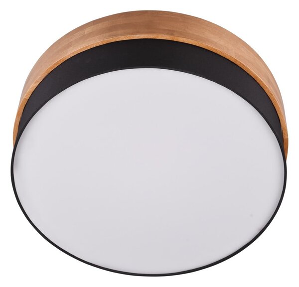 Plafoniera in colore bianco-naturale con paralume in tessuto Seasons - Trio