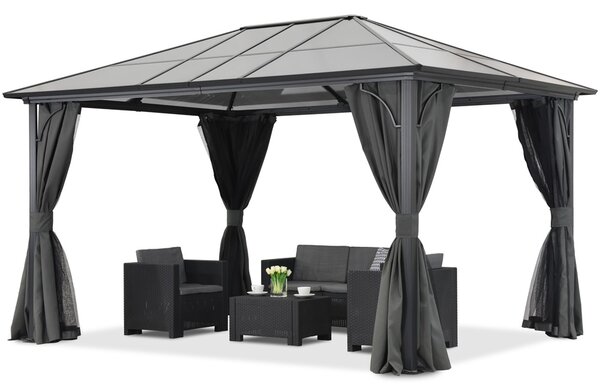 Gazebo da giardino moderno Santiago 3x4m Garden Point antracyt
