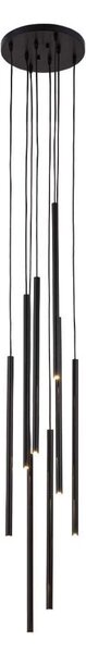 Lampadario KOSAME nero 8xG9x2,5W in alluminio, dimensioni: 200x32x32 cm, IP20, Shilo