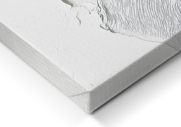 Quadro con elementi dipinti a mano 70x100 cm Petal Glow – Styler
