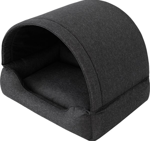 Lettino per cani, casetta per cani in tessuto, grotta per gatti, cuccia per cani, cesto per cani, sdraio per cani, posti letto, mobili per animali, divano per cani, nero, XL: 82x58 cm
