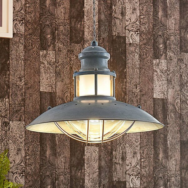 Lampada a sospensione Louisanne Lindby, dimmerabile, Alluminio / Grigio / Zincato, Cucina, Metallo, Industriale, Lampada a sospensione