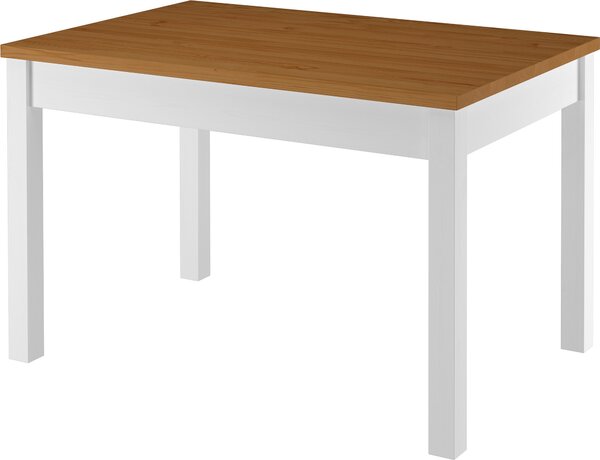 Rettangolare solido tavolo bicolore 80x120 in Pino massello 90.70-51AE