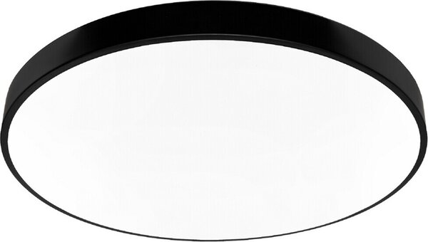 Plafoniera LED rotonda Houston bianco e nero 80 W, bianco neutro 7200 lm, metallo, dimensioni: 5x80x80 cm, IP20, IdeaLED