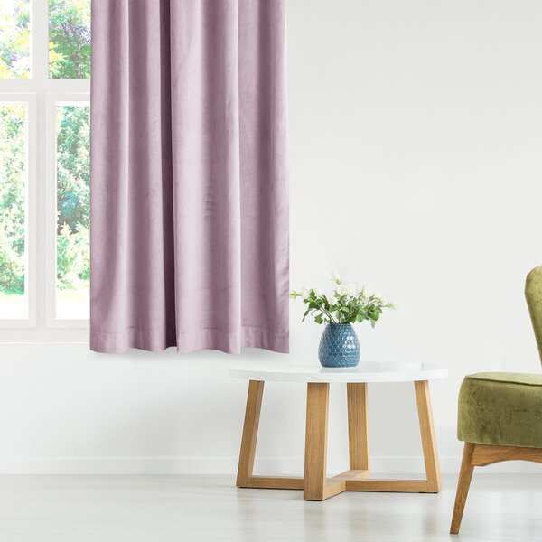Tenda parzialmente oscurante rosa chiaro in velluto 140x245 cm Eyelets – Restilo