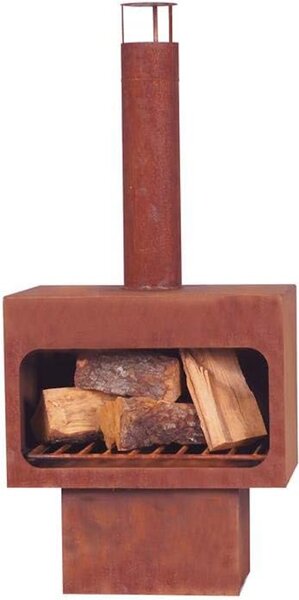 Caminetto da giardino Markone 201-3 (griglia): 56 x 40 x 115 cm