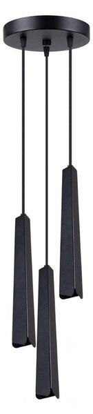 Lampada a sospensione PRYSM 3P nero 3xG9 8W acciaio 120x19.5x19.5cm Sollux Lighting
