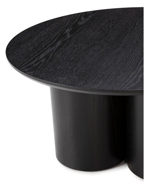 Tavolino da salotto rotondo nero ø 80 cm Lua – MOME