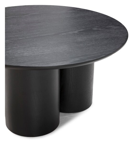 Tavolino da salotto rotondo nero ø 80 cm Lua – MOME