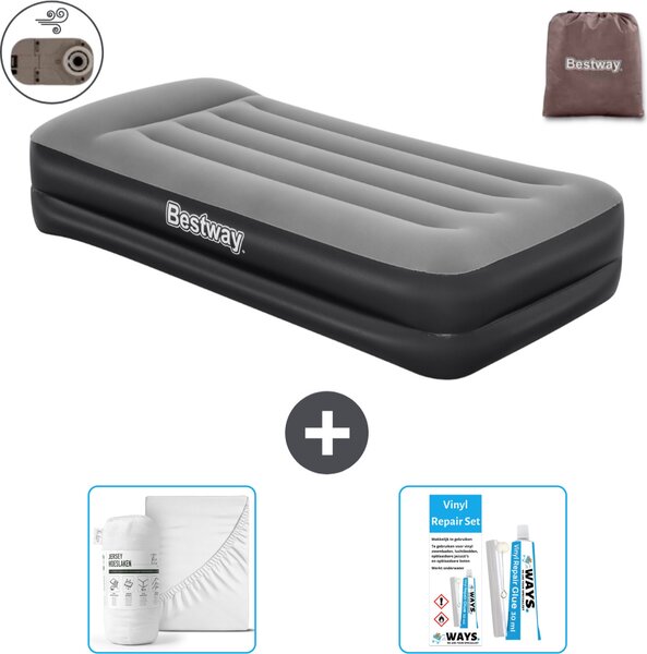 Materasso gonfiabile Bestway - 1 persona - 97 x 191 x 46 cm - Grigio - Accessori inclusi