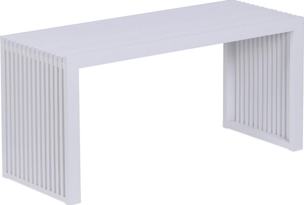Panca Relaxdays, bambù, panca da cucina moderna, panca per spogliatoio in ingresso, bagno e camera da letto, DxLxA: 43x90x33 cm, panca porta scarpe, bianca
