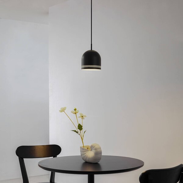 Lampada a sospensione Oura NOLA, dimmerabile, Nero, Soggiorno / Sala da pranzo, Metallo, Scandinavo, Lampada a sospensione
