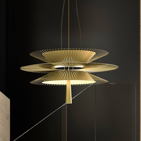 Forestier Lampada a sospensione Gravity 2, Ottone / Oro, Cucina, Metallo, Design, Lampada a sospensione