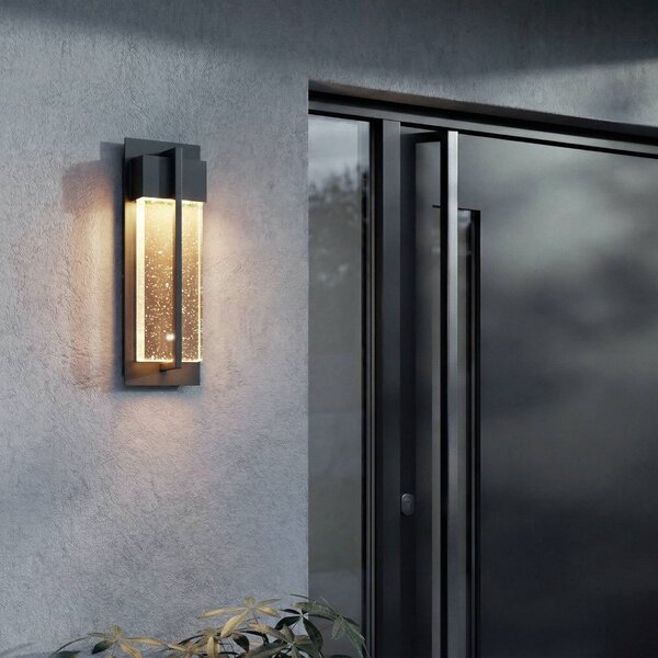 Applique da esterni a LED Velune Lucande, Nero, Alluminio, Moderno, Applique LED da esterni