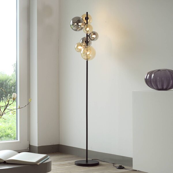 Paul Neuhaus Lampada da terra Popsicle, Nero, Soggiorno / Sala da pranzo, Metallo, Moderno, Lampada da terra