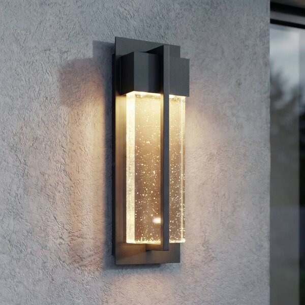 Applique da esterni a LED Velune Lucande, Nero, Alluminio, Moderno, Applique LED da esterni