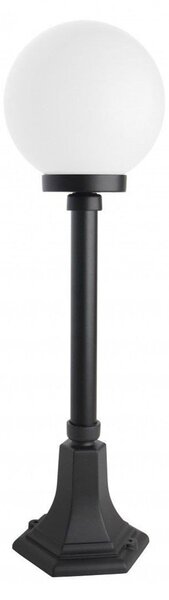 Lampada da giardino 68 cm sfera bianca o fumé 20 cm 1xE27 nero IP43 SU-MA KULE K 5002/3/KP 200