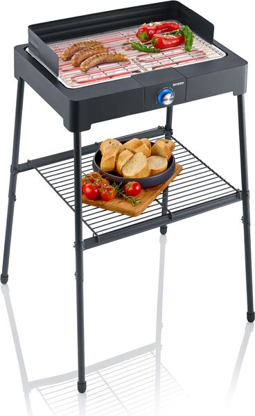 Barbecue elettrico su gambe 2200w nero Severin 8566