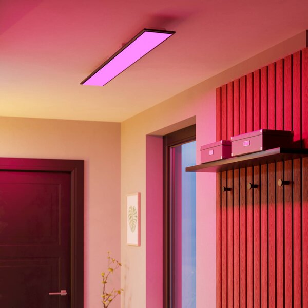 EGLO connect Plafoniera smart Moradillo-Z, dimmerabile, Nero, Soggiorno / Sala da pranzo, Metallo, Moderno