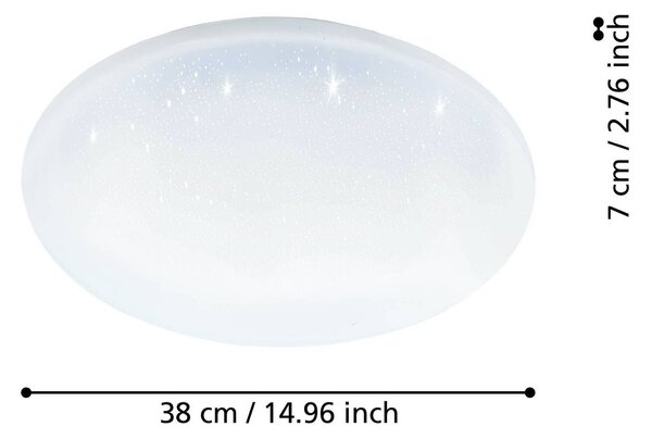 EGLO connect Plafoniera Totari-Z, dimmerabile, Bianco / Opale, Soggiorno / Sala da pranzo, Plastica, Moderno, Plafoniera