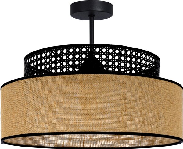 FKL DESIGN Home Deco Lampada da soffitto Marrone Nero Illuminazione Plafoniera della serie BE110-D-SB2 (Marrone, Nero)
