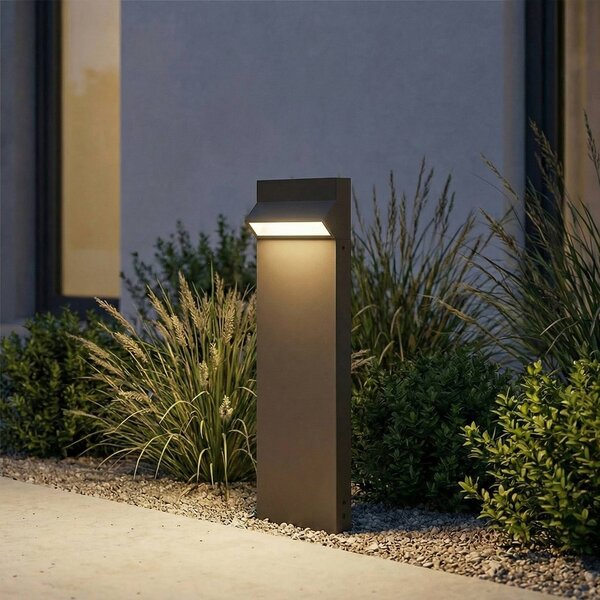 Lampioncino da giardino Vonar Arcchio, Alluminio / Grigio / Zincato, Alluminio, Moderno, Lampada LED da esterni