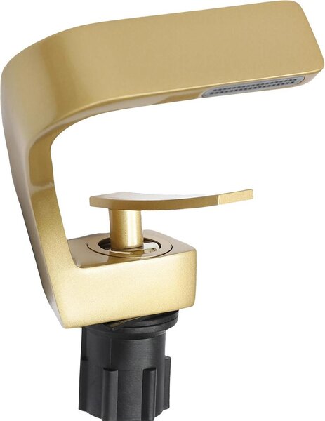 Rubinetto per lavabo, montaggio a soffitto, struttura in ottone resistente, oro, G3/8