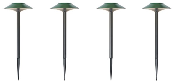 Set di 4 faretti a picchetto verdi con LED IP44 solari - Mushroom