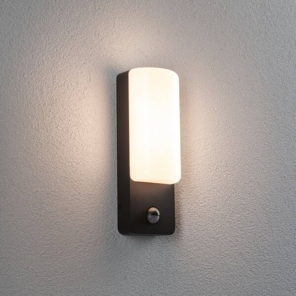 Paulmann applique da esterni LED Bonnie, alluminio, antracite, sensore Bonnie, Nero, Alluminio