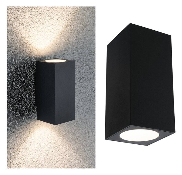 Paulmann Applique da esterni a LED Flame, Nero, Alluminio, Moderno, Applique LED da esterni