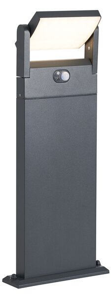Lampada da esterno da palo grigio scuro con sensore di movimento 60cm IP54 solare - Judge