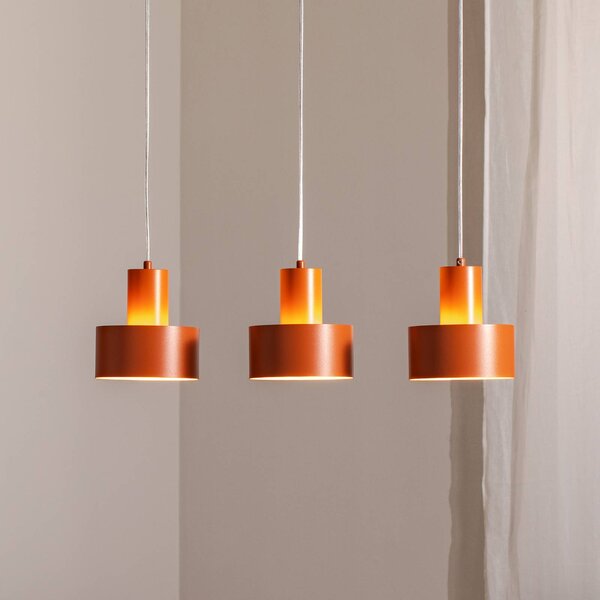 Lampada a sospensione Rif 3 SIGMA, dimmerabile, Rosso, Soggiorno / Sala da pranzo, Metallo, Moderno, Lampada a sospensione