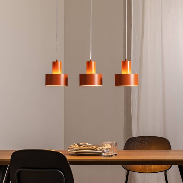 Lampada a sospensione Rif 3 SIGMA, dimmerabile, Rosso, Soggiorno / Sala da pranzo, Metallo, Moderno, Lampada a sospensione