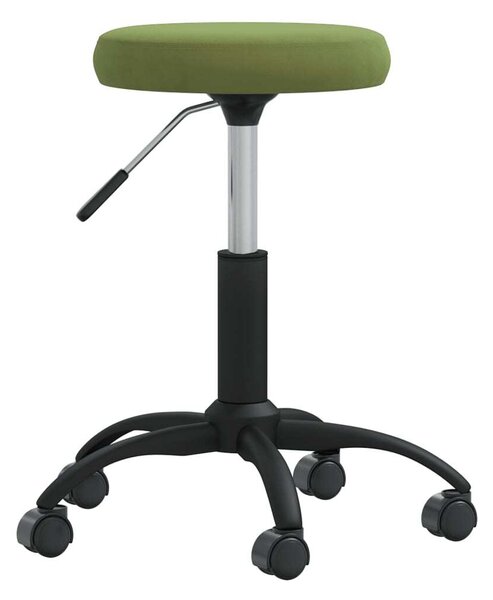 VidaXL Sedia da ufficio girevole in velluto verde chiaro