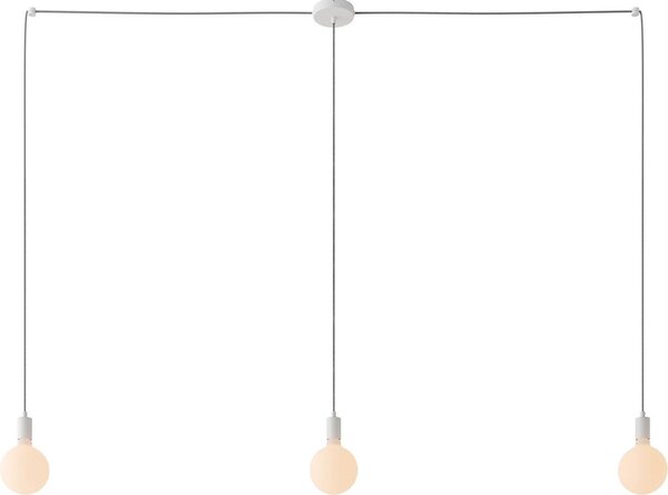 Creative-Cables Spider - Lampada a sospensione multipla a 3 cadute Italy completa di cavo tessile e finiture in metallo