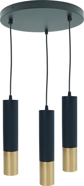 Lampada a sospensione nera e dorata 3xGU10 Circus ID-6029-13 Idealed
