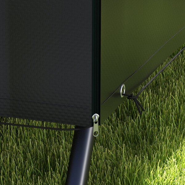 Outsunny Copertura Protettiva per Altalena da Giardino bache impermeabile dim. 2,15L x 1,55l x 1,5H m PE Nero