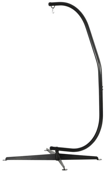 Outsunny Supporto per sedia sospesa, supporto sedia sospesa base a X anello a molla carico 120 kg 114 x 80 x 208 cm nero
