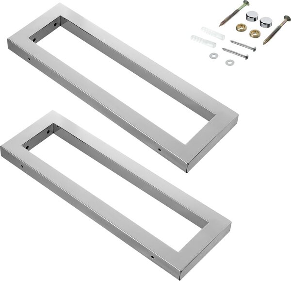 Mucola porta asciugamani porta lavabo porta asciugamani console lavabo argento piano lavabo - set di 2 45cm