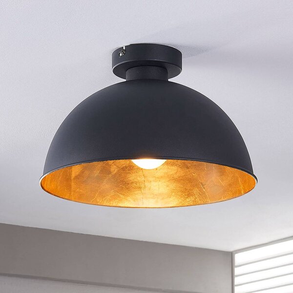 Plafoniera soffitto Lya Lindby, dimmerabile, Nero, Soggiorno / Sala da pranzo, Metallo, Moderno, Plafoniera