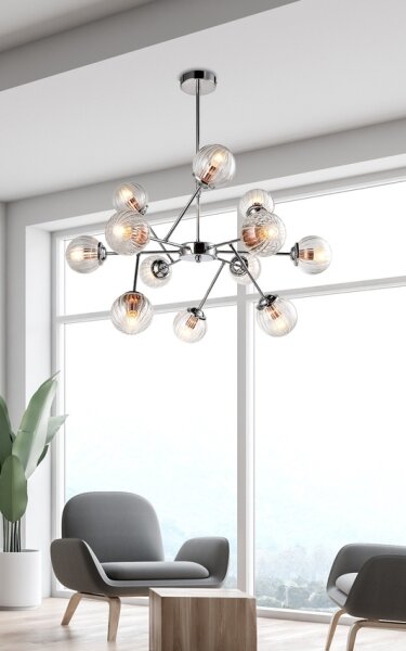 Lampadario a sospensione con supporto rigido BEST 12xE14/40W/230V
