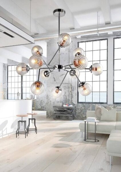 Lampadario a sospensione con supporto rigido BEST 12xE14/40W/230V