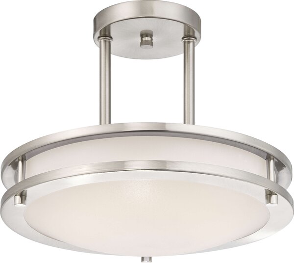 Plafoniera LED dimmerabile Lauderdale 30 cm nichel spazzolato