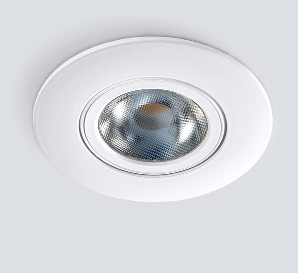 Heitronic Faretto LED da incasso DL8002, orientabile, 38° dimmerabile, Bianco / Opale, Corridoio, Alluminio, Moderno
