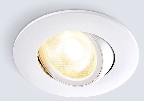 Heitronic Faretto LED da incasso DL8002, orientabile, 38° dimmerabile, Bianco / Opale, Corridoio, Alluminio, Moderno