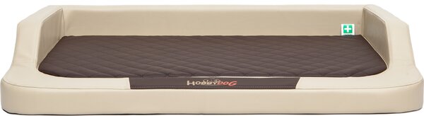 Cuscino per cani Cesto per cani Divano per cani Ortopedico per cani da compagnia Lavabile - Medico Lux 120 x 80 x 19 cm [taglia: XXL] - Beige con marrone
