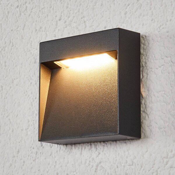 Applique da esterni a LED Dijora Lucande, Nero, Alluminio, Moderno, Applique LED da esterni