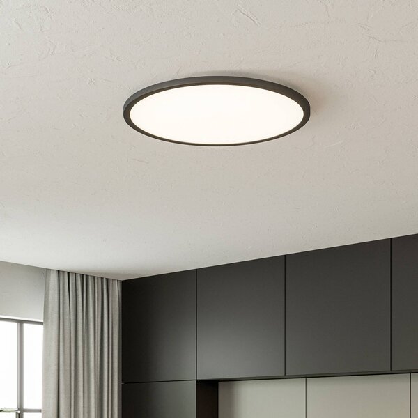 Brilliant Plafoniera a LED Tuco, dimmerabile, Nero, Soggiorno / Sala da pranzo, Plastica, Moderno, Plafoniera LED