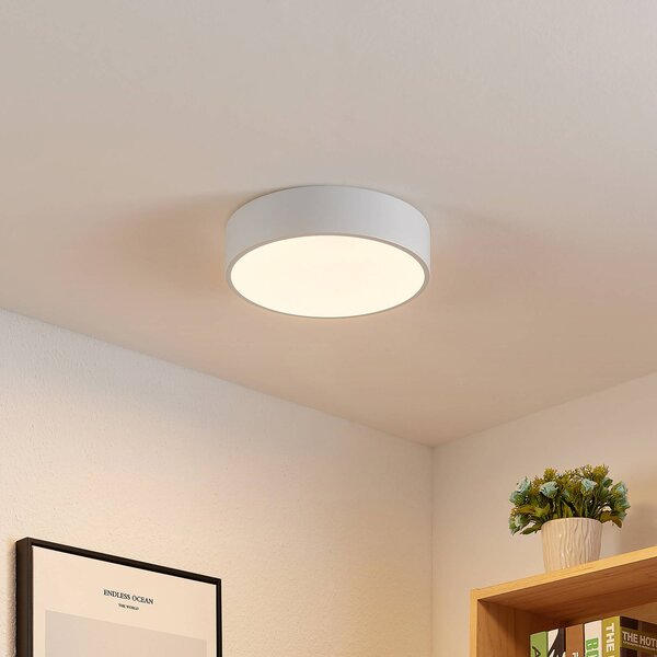 Plafoniera a LED Simera Lindby, dimmerabile, Bianco / Opale, Soggiorno / Sala da pranzo, Plastica, Moderno, Plafoniera LED
